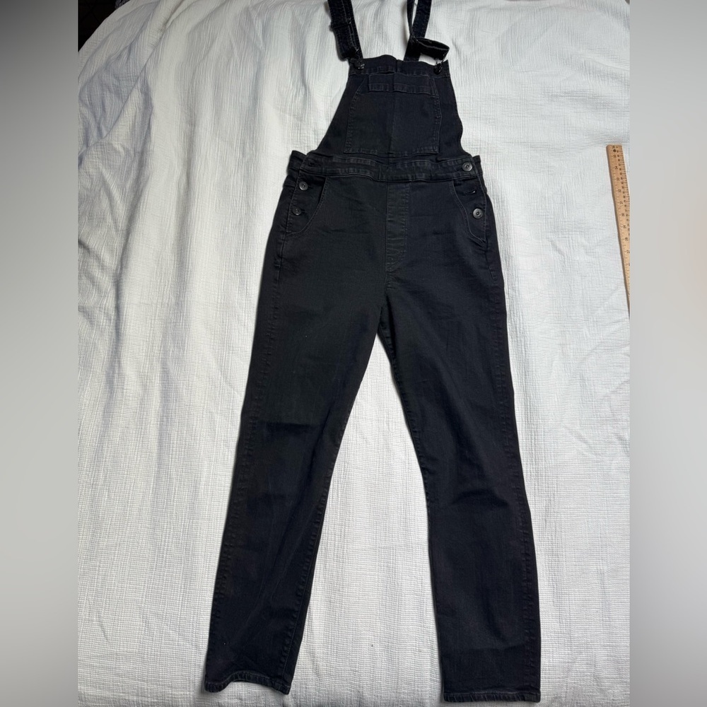 3x1 Black Denim Overalls Size LG